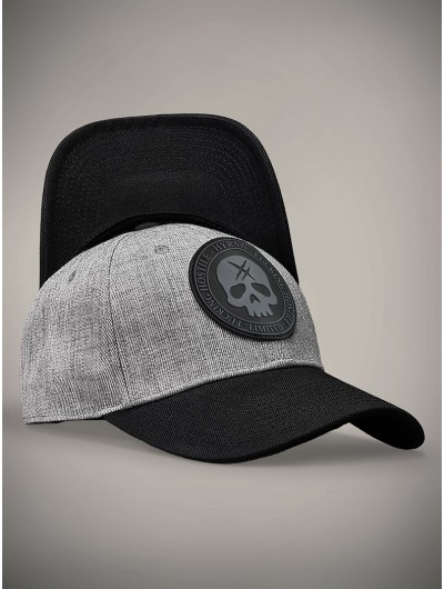 Curved visor cap with a rock/metal look | Hyraw Shop