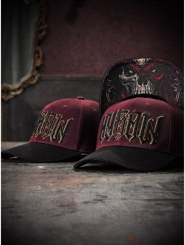 Curved visor cap with a rock/metal look | Hyraw Shop