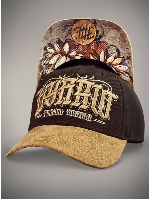 Curved visor suede rock-style cap | Hyraw Shop