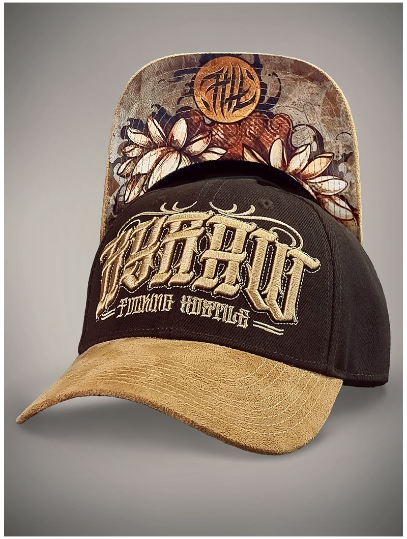 Casquette visière courbe suédine look rock| Boutique Hyraw