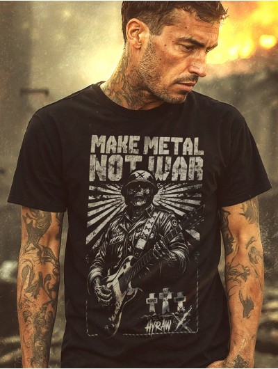 Black T-shirt for a committed metal outfit | HYRAW Clothing