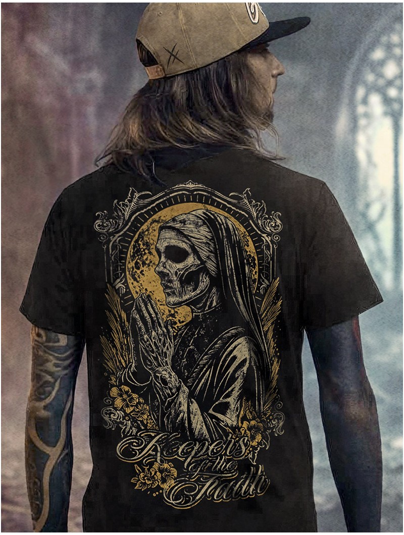 T-shirt noir look gothique metal | HYRAW Clothing