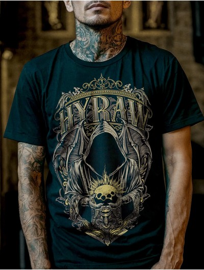 T-shirt noir style metal affirmé | HYRAW Clothing
