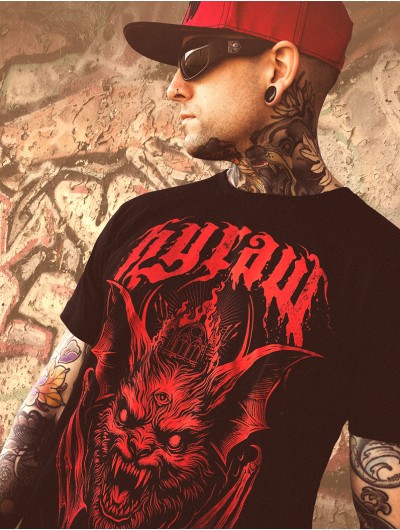 T-shirt noir style goth metal | HYRAW Clothing