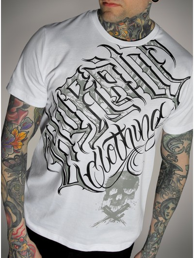 T-shirt blanc tenue metal & streetwear | HYRAW Clothing