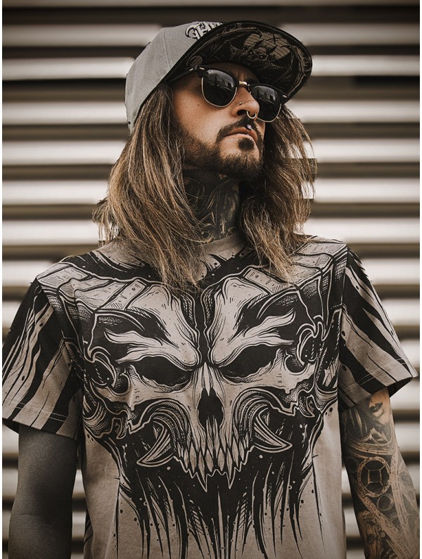 Gray intense metal look t-shirt | HYRAW Clothing