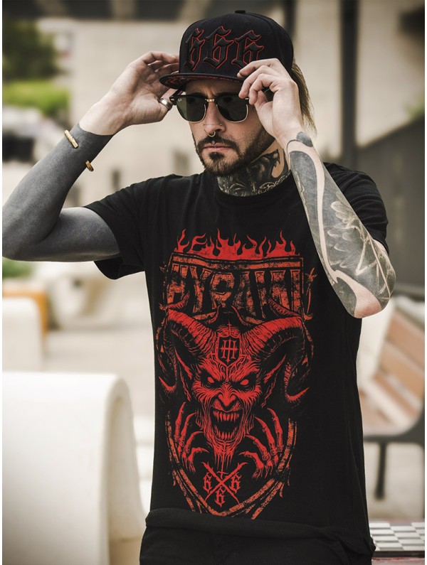 Black intense metal look t-shirt | HYRAW Clothing