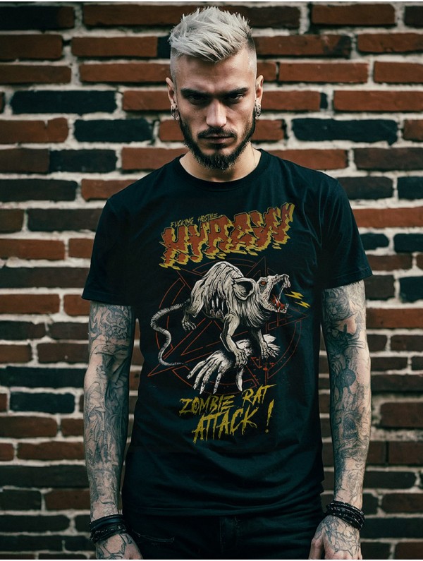 Black metal & punk look t-shirt | HYRAW Clothing