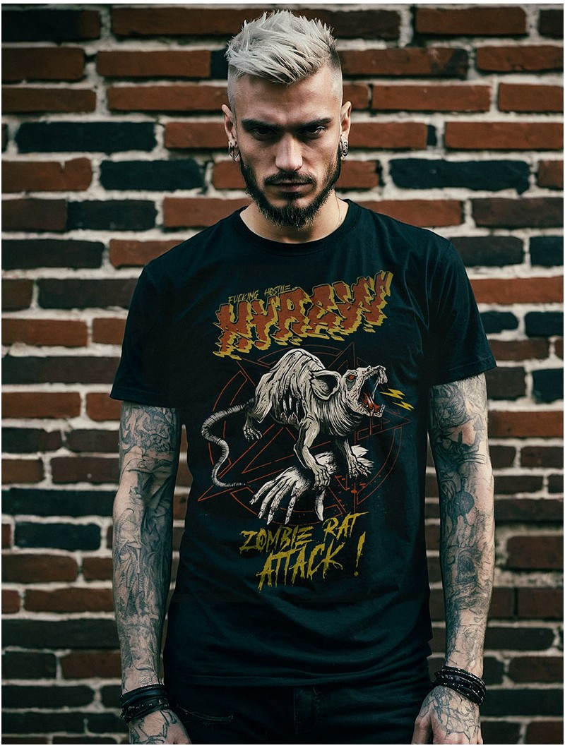 Black metal & punk look t-shirt | HYRAW Clothing