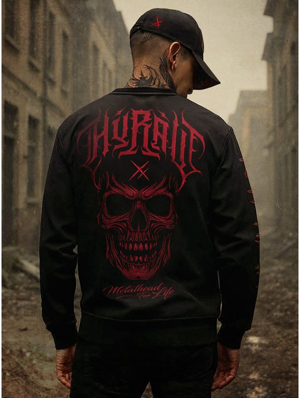 Sweat brodé look metal|Boutique Hyraw