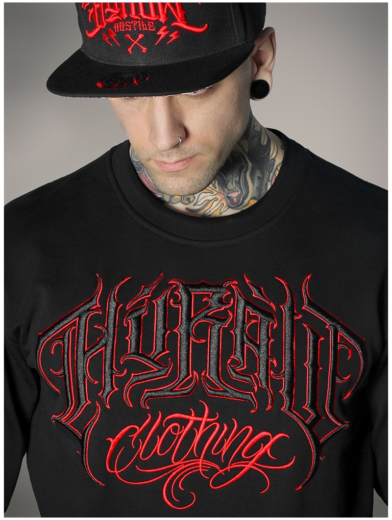 Sweat brodé look metal|Boutique Hyraw