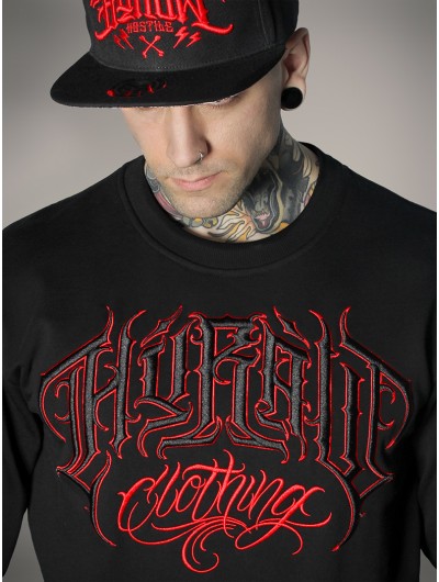 Embroidered metallic-look sweatshirt | Hyraw Shop