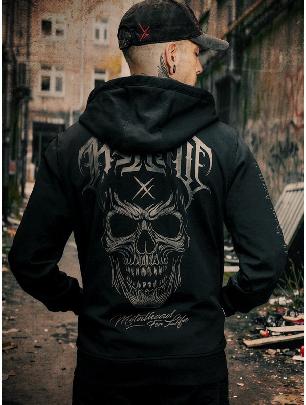 Sweat capuche brodé metal|Boutique Hyraw