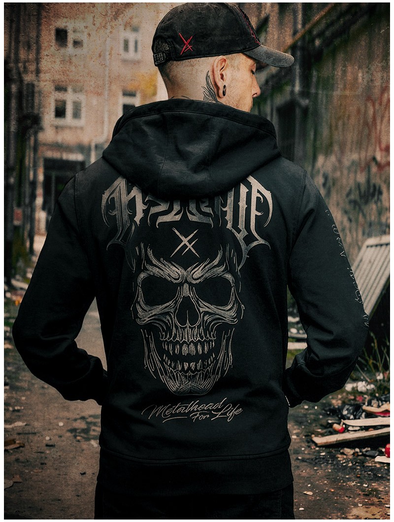 Sweat capuche brodé metal|Boutique Hyraw