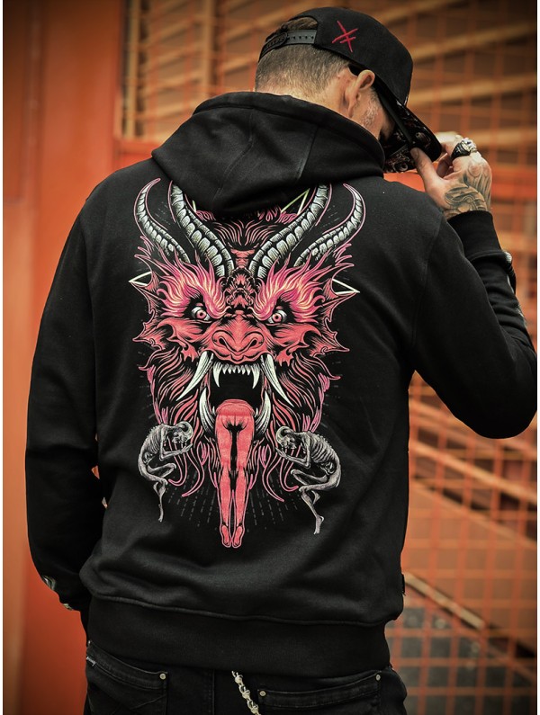 Sweat zippé capuche univers metal|Boutique Hyraw