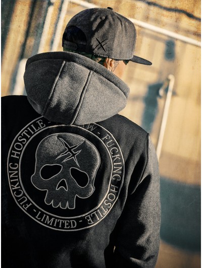 Sweat zippé capuche varsity rock metal|Boutique Hyraw