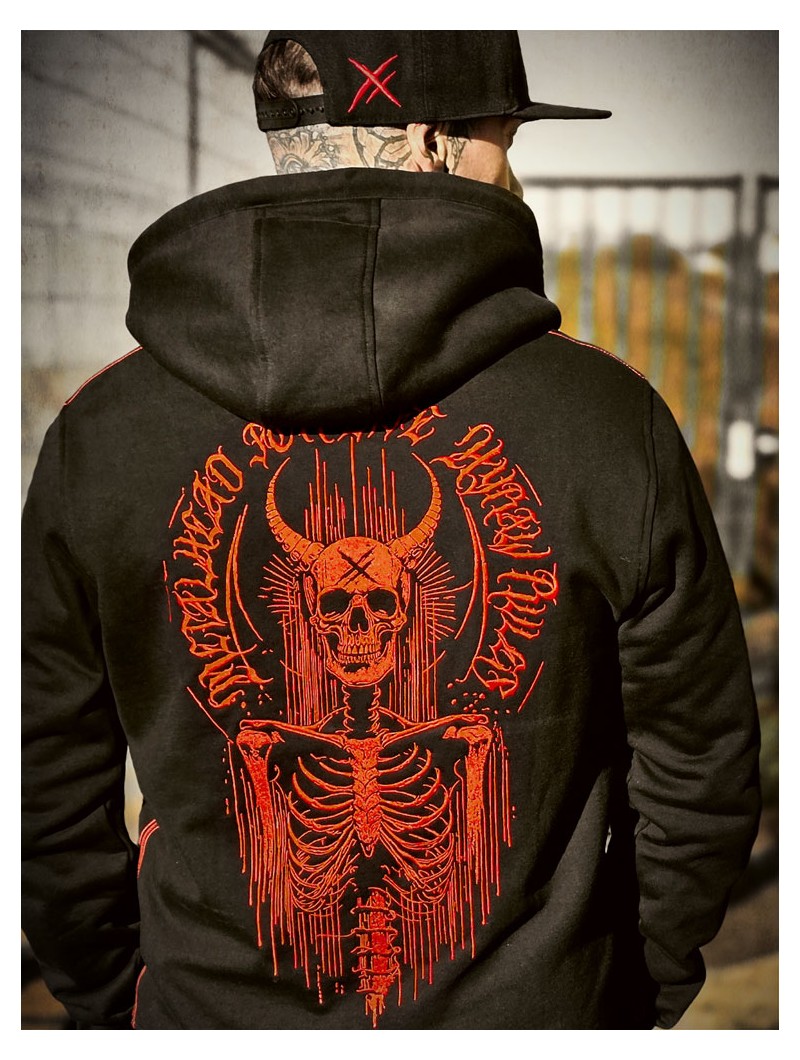 Sweat zippé capuche style metal|Boutique Hyraw