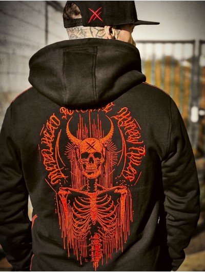 Sweat zippé capuche style metal|Boutique Hyraw