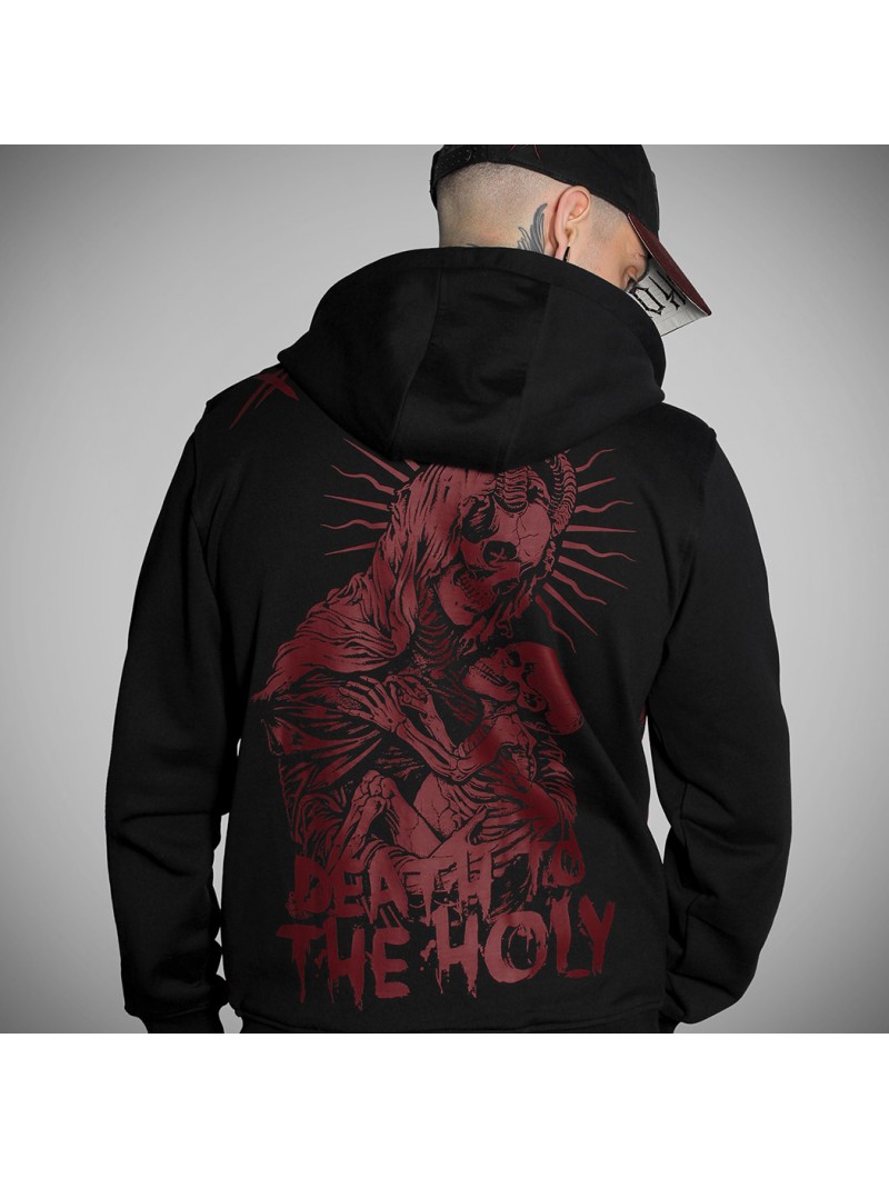 Sweat zippé capuche print all-over look metal|Boutique Hyraw