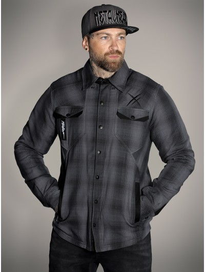 Plaid overshirt rock outfit jacket | Hyraw Boutique