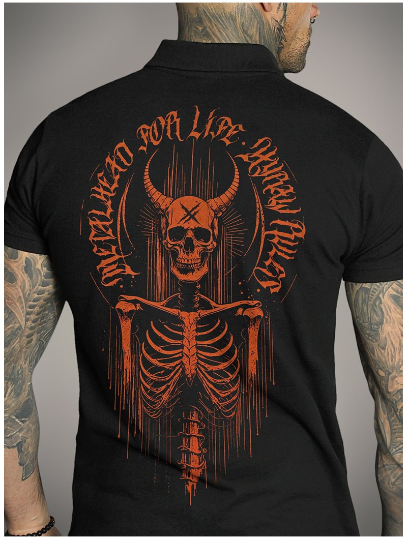Polo noir style metal | HYRAW Clothing
