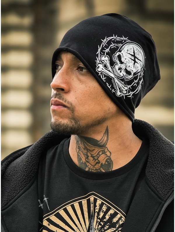 Bonnet fin noir imprimé | Boutique Hyraw