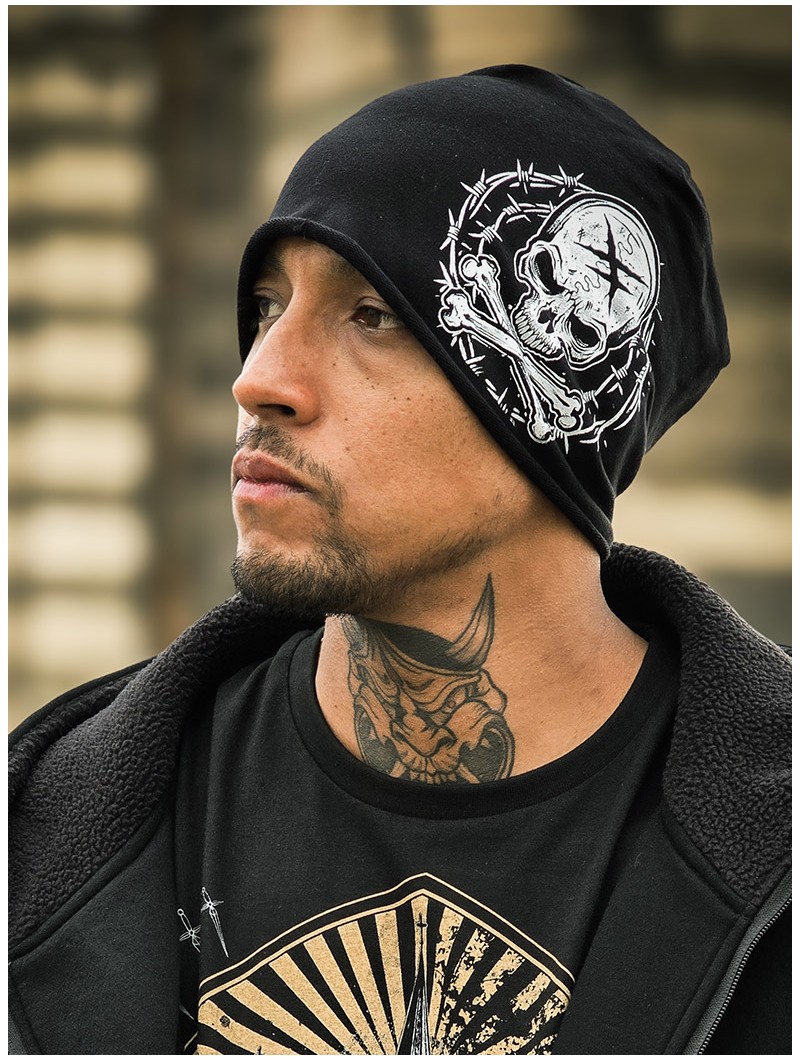Bonnet fin noir imprimé | Boutique Hyraw