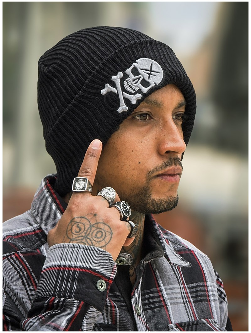 Bonnet épais à revers patch brodé | Boutique Hyraw