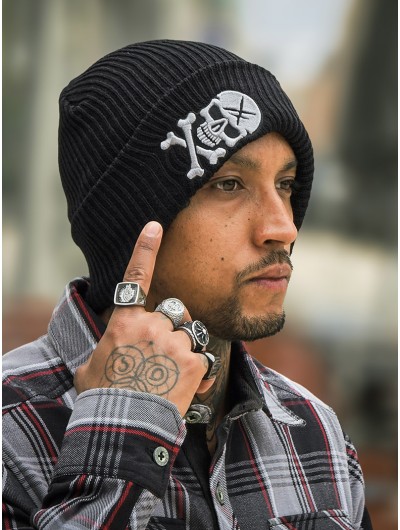 Bonnet épais à revers patch brodé | Boutique Hyraw