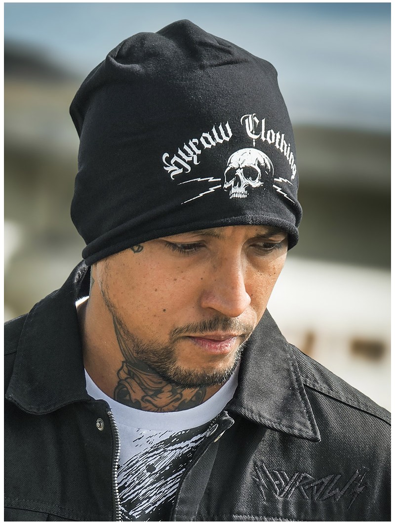 Bonnet fin noir imprimé | Boutique Hyraw
