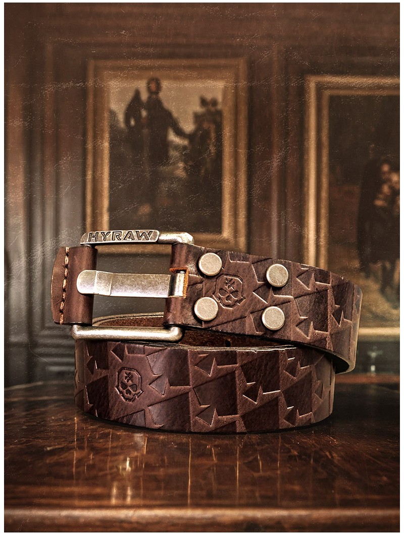 Ceinture cuir véritable boucle métal | Boutique Hyraw