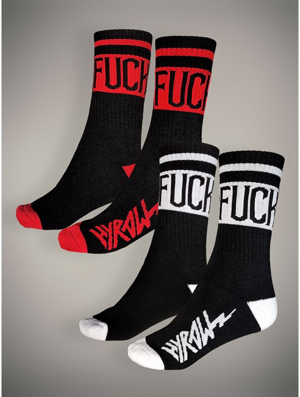 Lot de 2 paires chaussettes style rock metal | Boutique Hyraw