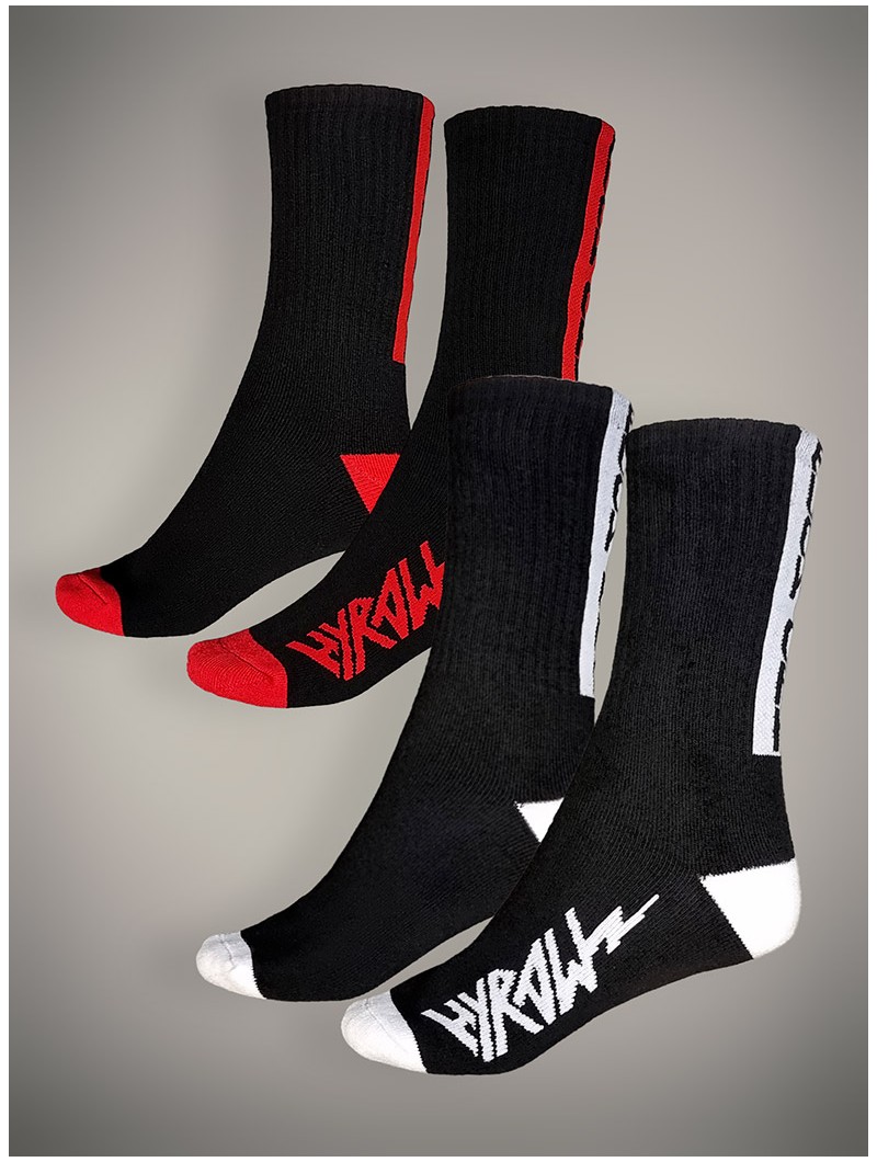 Pack of 2 pairs of rock/metal style socks | Hyraw Shop