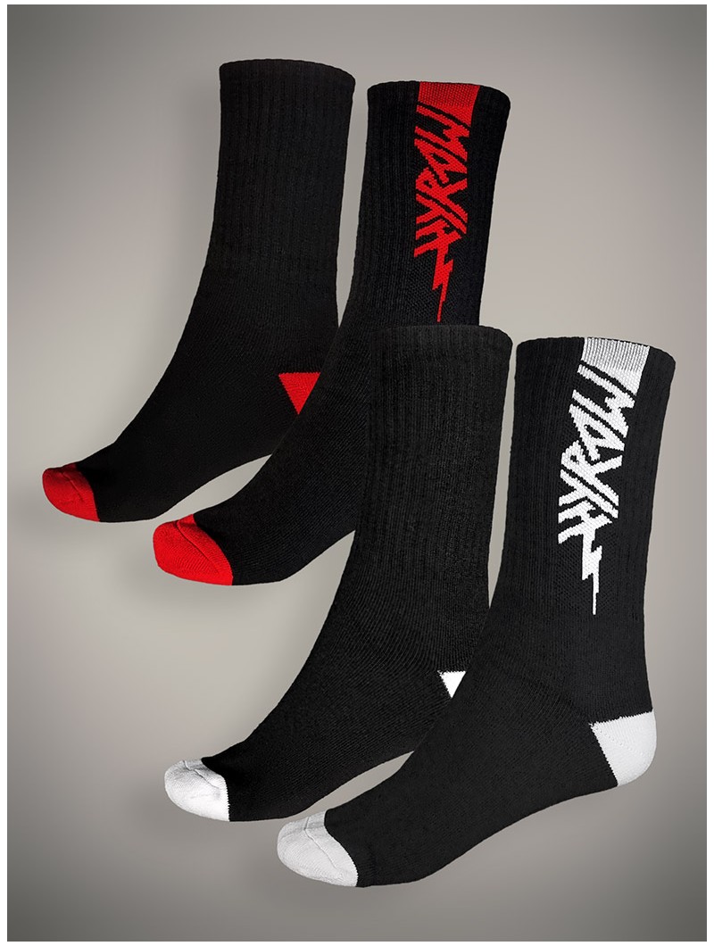 Pack of 2 pairs of rock/metal style socks | Hyraw Shop