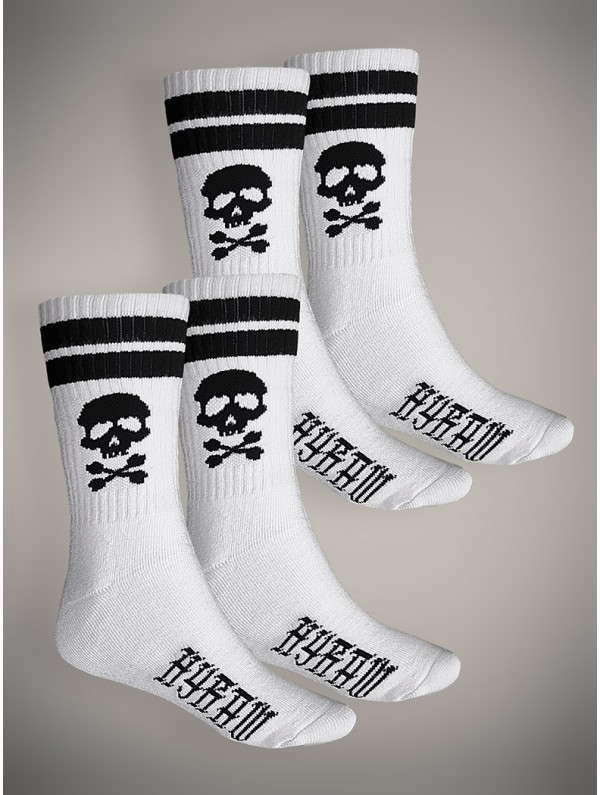 Lot de 2 paires chaussettes style rock metal | Boutique Hyraw