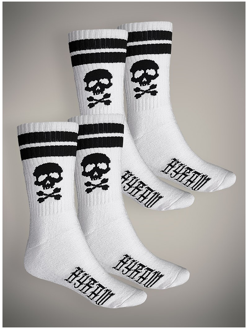 Lot de 2 paires chaussettes style rock metal | Boutique Hyraw