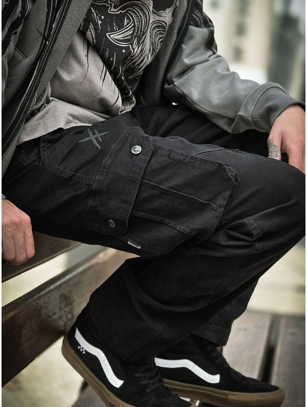Pantalon cargo look metal|Boutique Hyraw