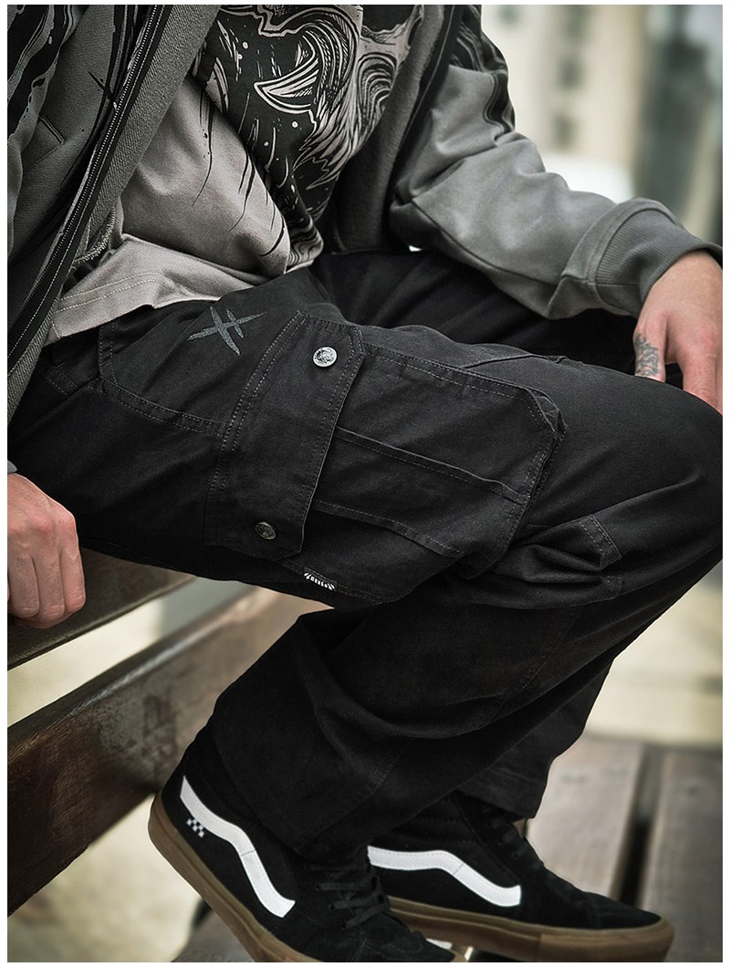 Pantalon cargo look metal|Boutique Hyraw