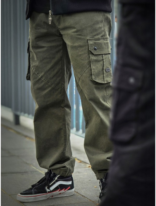 Pantalon cargo look metal|Boutique Hyraw