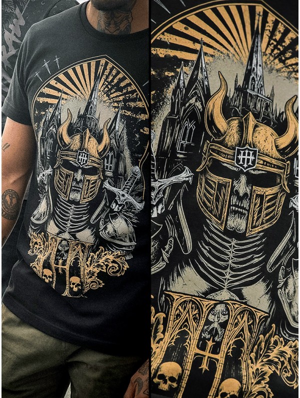 Black t-shirt rock metal outfit | HYRAW Clothing