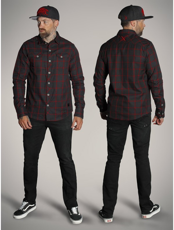 Chemise carreaux rock metal|Boutique Hyraw