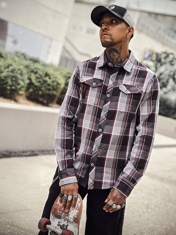 Chemise carreaux rock metal|Boutique Hyraw