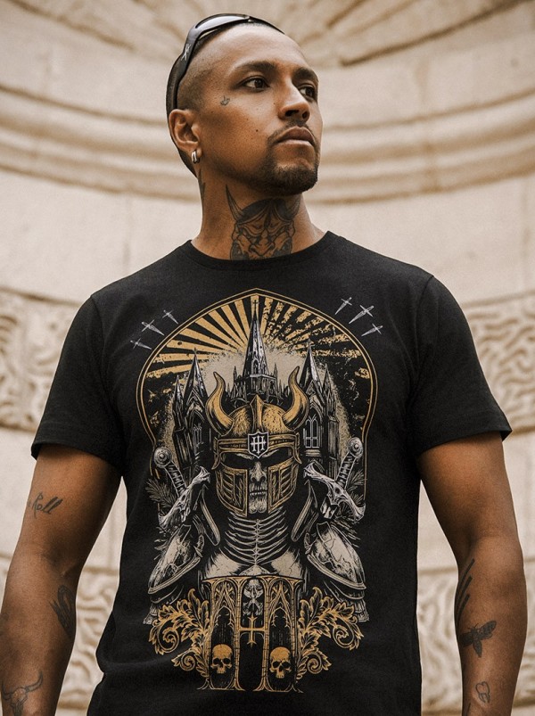 T-shirt noir tenue rock metal | HYRAW Clothing