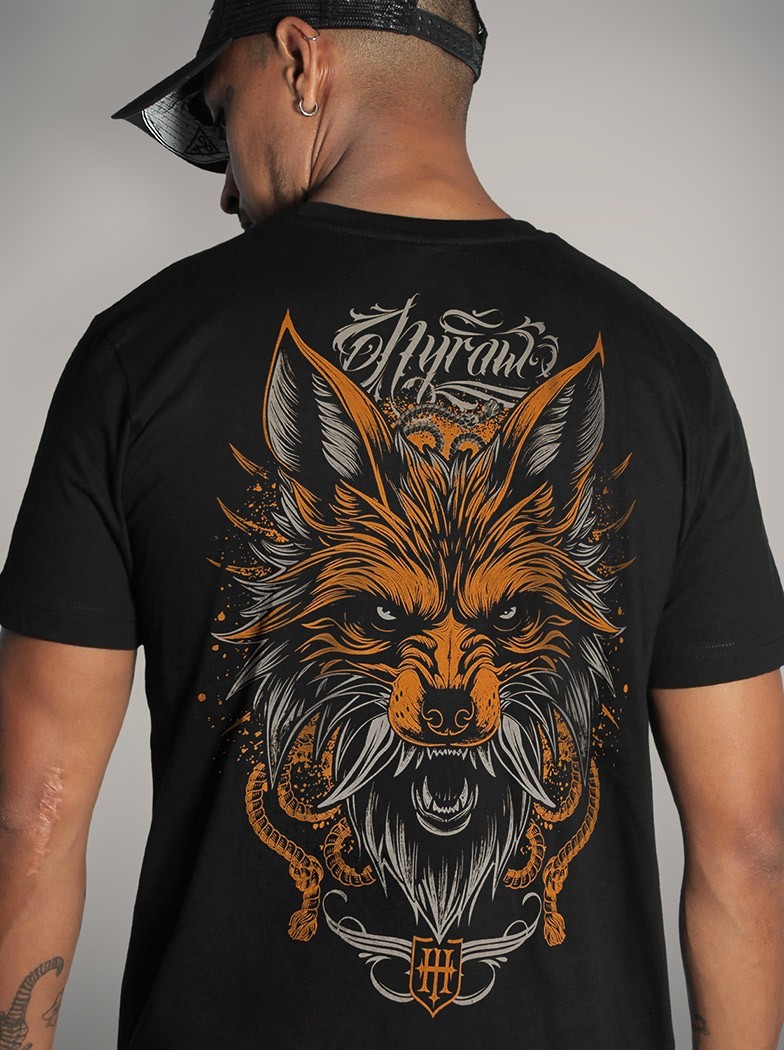 T-shirt noir style metal & tattoo | HYRAW Clothing