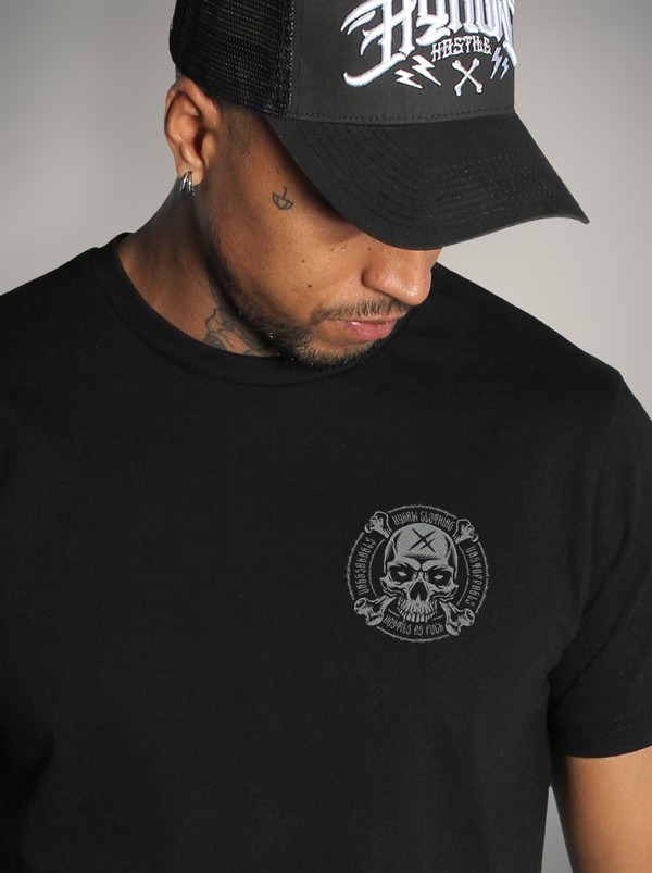 T-shirt noir style metal & tattoo | HYRAW Clothing