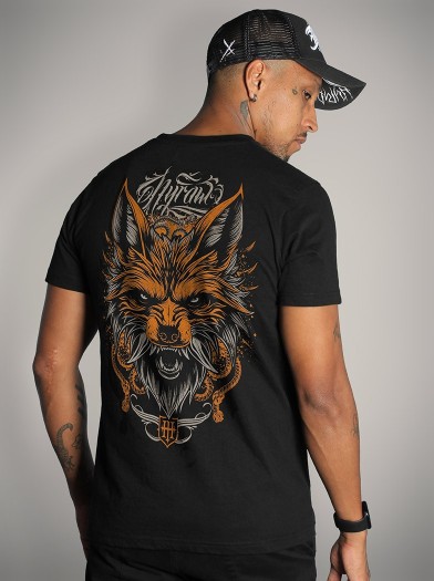 T-shirt noir style metal & tattoo | HYRAW Clothing