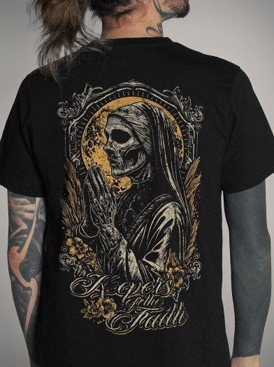 Black gothic metal look t-shirt | HYRAW Clothing