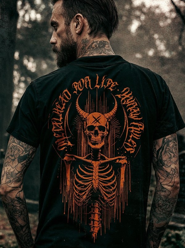 Black metal look t-shirt | HYRAW Clothing