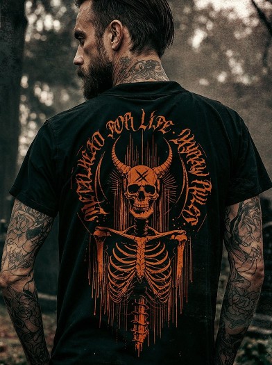 T-shirt noir look metal | HYRAW Clothing
