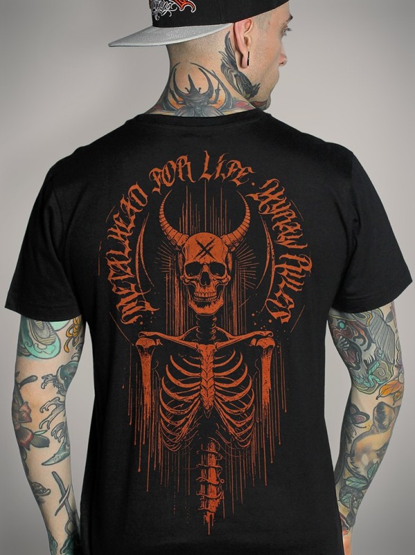T-shirt noir look metal | HYRAW Clothing